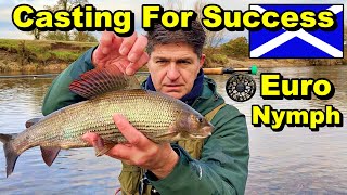 Fly Fishing Scotland  Winter EURO NYMPHING  The most exciting way to fish Rivers For big Grayling [upl. by Alena535]