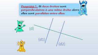 Droites parallèles et perpendiculaires  Cours sixième [upl. by Smada]