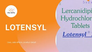 LOTENSYL Uses composition side effects and product details LERCANIDIPINE [upl. by Jessika]