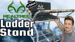 Realtree Deluxe Extra Wide 15’ Ladder Stand with Jaw  Installation Demo and Review How to Install [upl. by Silvers778]