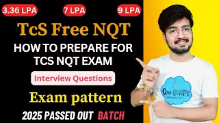 Tcs free nqt for 2025  How to prepare for tcs nqt  interview questions  Aptitude questions tcs [upl. by Adelice]