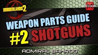 Borderlands 2 Weapons Parts Guide Ep2  Shotguns [upl. by Bekki638]