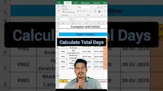 How to Calculate Numbers of Days  Quick Trick to Calculate Days Between Two Dates in Excel [upl. by Eremihc615]