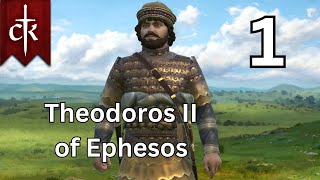 Theodoros II of Ephesos  Crusader Kings 3  Part 1 [upl. by Appilihp]