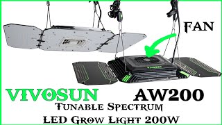 AeroLight Wing AW200 Tunable Full Spectrum LED Grow Light 200W with Integrated Circulation Fan [upl. by Dragoon453]