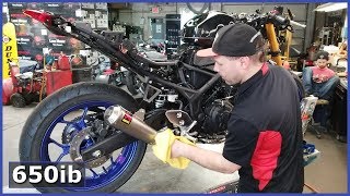 2019 Yamaha R3  Akrapovic FULL EXHAUST Installed [upl. by Amelia488]