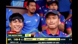 Sandeep lamichhane best batting performannce [upl. by Merc]