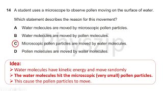 IGCSE Physics 0625s23qp21 Q14 Kinetic Particle Model Brownian Motion [upl. by Haletky]