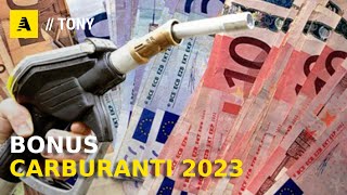 BONUS CARBURANTI 2023  200 EURO accise mobili e prezzi medi [upl. by Ellezig888]