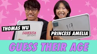 Princess Amelia vs Thomas Wu  Guess Their Age [upl. by Odnomra]