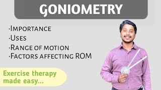 Goniometry part1  Exercise Therapy  Physiotherapy [upl. by Boris980]