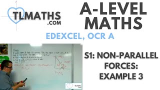 ALevel Maths S128 NonParallel Forces Example 3 [upl. by Carlock]