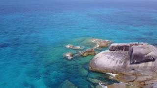 Similan Islands Thailand Aerial Drone Footage  4K [upl. by Annaoi738]