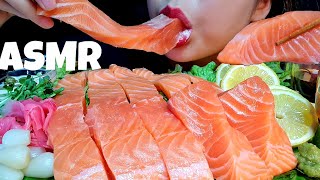 연어 먹방 ASMR 리얼사운드 통연어 연어회 사시미 ASMR SALMON amp SALMON SASHIMI MUKBANG soft chewy eating sound 연어 뱃살 [upl. by Ivar]