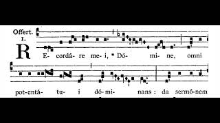 22nd Sunday after Pentecost OFFERTORY Recordáre mei solfeggio [upl. by Maddeu]