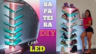 DIY  SAPATEIRA CASCATA feita com material reciclado Fácil e barato Passo a passo [upl. by Irneh]