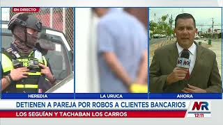 Detienen a pareja sospechosa de robar a clientes de bancos [upl. by Babette802]