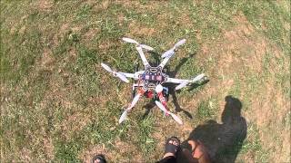 DJI F550 Hexacopter with NAZAGPS first successful flight part 1 [upl. by Anig]