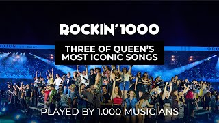 3 of the most iconic Queens song played by 1000 musicians  Rockin1000 [upl. by Mullac]