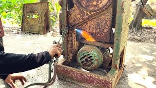 💡 Boy restores large vertical saw for woodworking workshop  Restoration Genius [upl. by Rosalinde229]