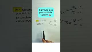 La formule des probabilités totales dans un arbre pondéré première spé maths [upl. by Trebled]