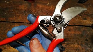 Sharpening SECATEURS and How To Set the Tightness [upl. by Lomasi]