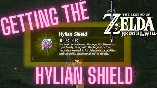 Zelda BOTW  Getting the Hylian Shield  Hyrule Castle Stalnox Battle [upl. by Aicilet452]