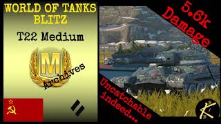 T22 Medium WOT Blitz ACE Mastery 56k Damage worldoftanksblitz wotb wotblitz t22medium maus [upl. by Nich]