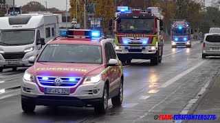 Brandmelderalarm bei der Deutschen Flugsicherung Kurzzug mit LeihDLK der Feuerwehr Langen [upl. by Nojad]