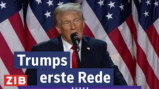 Trump erklärt sich zum Wahlsieger Erste Rede in voller Länge  ZIB Spezial vom 6112024 [upl. by Carol-Jean19]