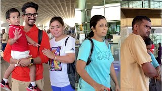 Bharti Singh With Son Golla Hubby Harsh Rupa Didi Munna Leaves For Europe Trip [upl. by Lebazej194]