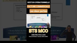 Quelles sont les DEUX parties dune FACTURE   Gestion en BTS MCO [upl. by Saloma87]