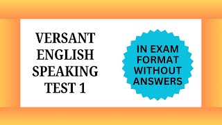 Versant English Test Practice Set 1 – Versant Call Center Exam Sample Questions Voice Assessment [upl. by Reifel587]