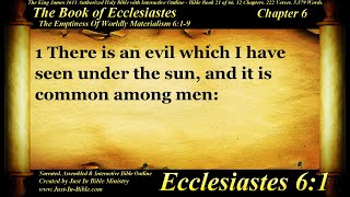 Bible Book 21  Ecclesiastes Chapter 6  The Holy Bible KJV Read Along AudioVideoText [upl. by Nylecoj]