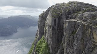 Pulpit Rock Preikestolen 🌎 Norway  4K Drone Video [upl. by Gaves194]