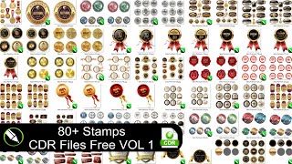 80 Stamps CDR Files Free For Download VOL 1 [upl. by Anirdnajela]