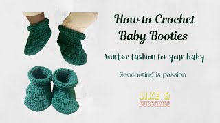 How to Crochet Baby Booties for 36 months Easy Baby Shoes making Full Tutorial babybooties [upl. by Amalle273]