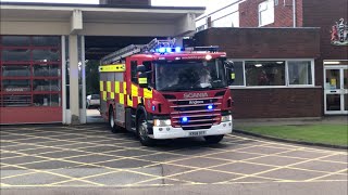 Bedfordshire Fire And Rescue Bedford Pump Turnout To Emergency With Sirens [upl. by Evans140]