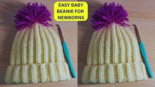 Easy Peasy Rib Stitch Beanie for Beginners NityaUphaar [upl. by Allsun170]