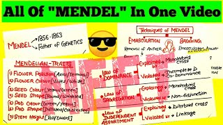 All Of quotMENDELquot  Mendel WorkMendelian TraitsMendel LawsMendel TechniquesMendelian Disorders🔥🔥 [upl. by Enyaht]