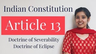 Article 13 of Indian Constitution  With Important Case Laws  Indian Polity [upl. by Niamreg]