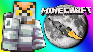 Minecraft Funny Moments  Landing On The Moon Ad Astra Mod [upl. by Aekim348]