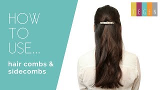 HOW TO USE SIDE COMBS TO PIN YOUR HAIR BACK [upl. by Esineg820]