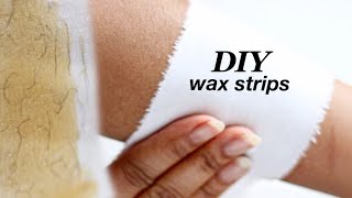 DIY WAX STRIPS  Zero Waste Reusable Wax Strips  Hair Removal Hack [upl. by Claretta]