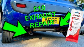 Easy DIY Emergency Exhaust Repair Under £5 GunGum Exhaust Bandage Any Good CityBugC1Aygo107 [upl. by Beau]