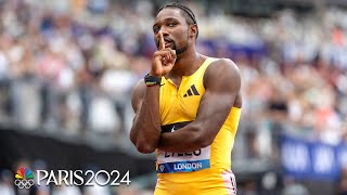 Noah Lyles runs a PERSONAL BEST to win mens 100m at London Diamond League  NBC Sports [upl. by Auqcinahs749]