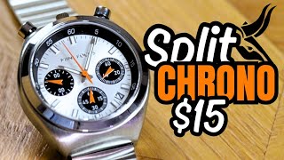 Bullhead SplitSecond Chronograph Watch Review  Citizen BULLHEAD Chrono Homage by MiniFocus For 15 [upl. by Lydon]