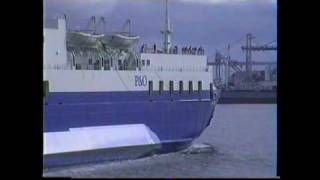 Zeebrugge 1989  Ferry from Harwich  PampO quotNordic Ferryquot [upl. by Shurlocke]