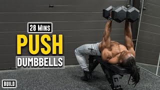 28 Mins Dumbbell Chest Shoulders amp Triceps Workout  Build Muscle 22 [upl. by Oirobil617]