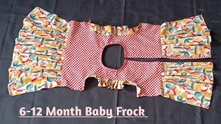 612 Month Baby Frock Cutting And StichingNewBorn baby frock designAiza creations [upl. by Arri]